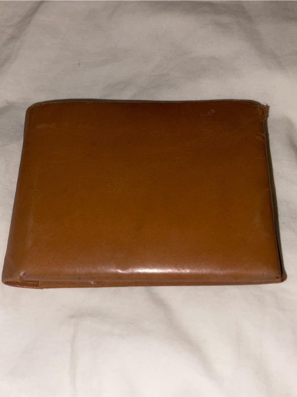 Men's Classic Tan Cowhide Leather Bifold Wallet - Unbranded